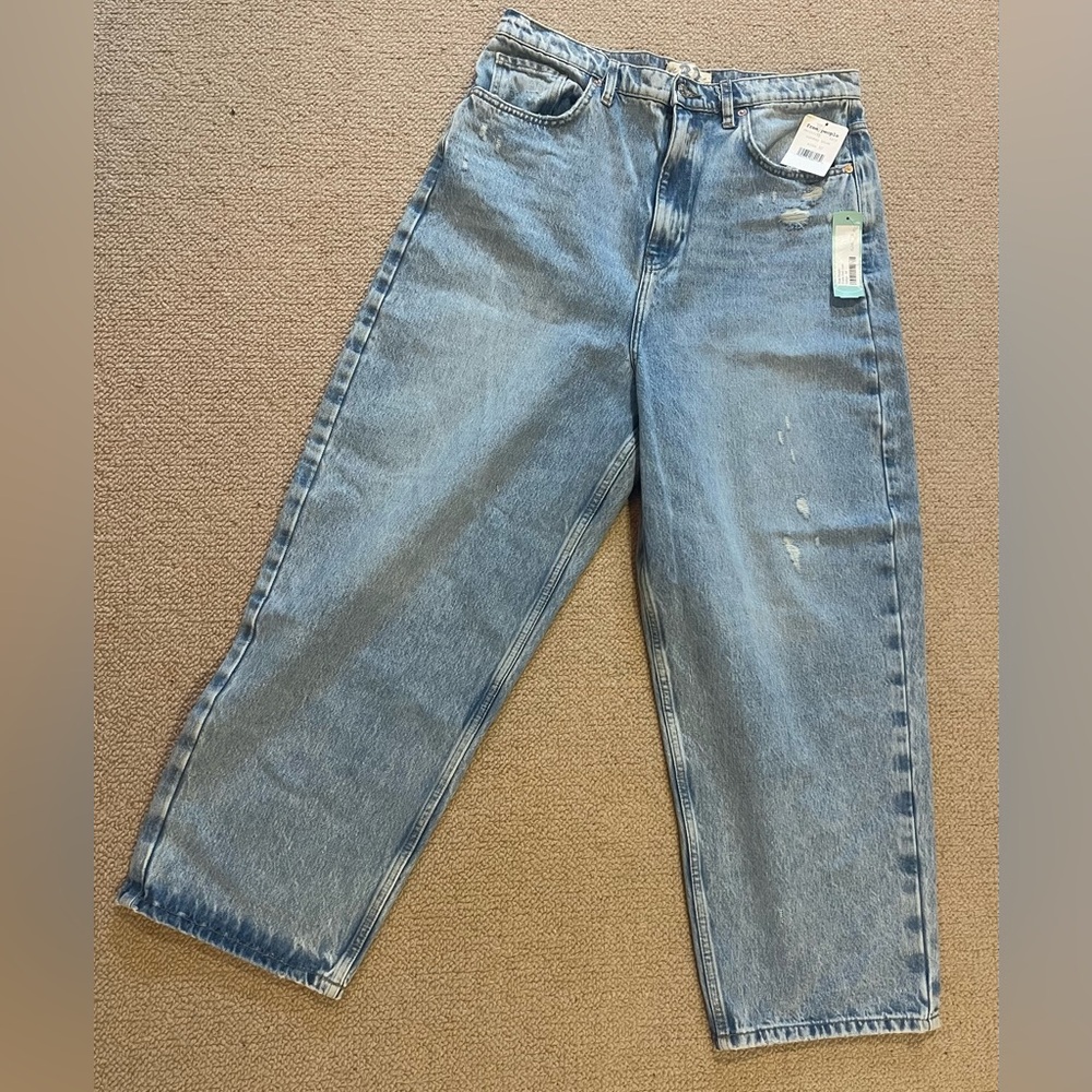 We The Free Blue Denim Dad Jeans